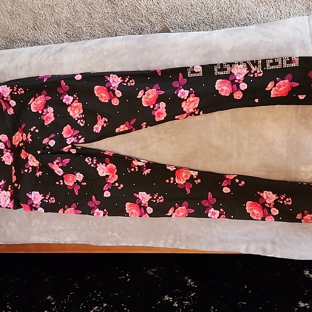 Victoria Secret PINK leggings with rhinestone embellishments